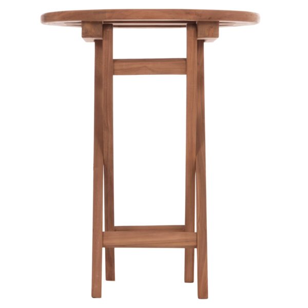 ΤΡΑΠΕΖΙ ΣΚΗΝΟΘΕΤΗ ΣΤΡΟΓΓΥΛΟ ERIS HM18119 ΞΥΛΟ TEAK--ΦΥΣΙΚΟ Φ60x75Υεκ. - Image 5