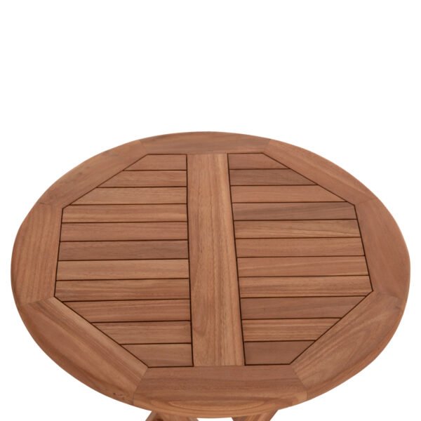 ΤΡΑΠΕΖΙ ΣΚΗΝΟΘΕΤΗ ΣΤΡΟΓΓΥΛΟ ERIS HM18119 ΞΥΛΟ TEAK--ΦΥΣΙΚΟ Φ60x75Υεκ. - Image 7