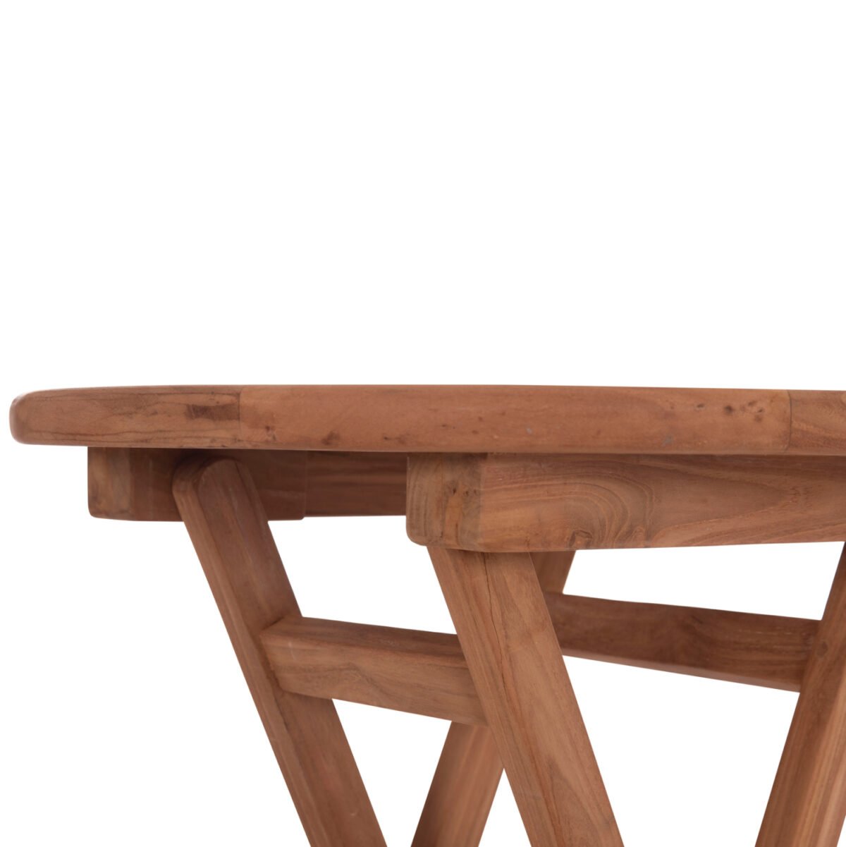 ΤΡΑΠΕΖΙ ΣΚΗΝΟΘΕΤΗ ΣΤΡΟΓΓΥΛΟ ERIS HM18119 ΞΥΛΟ TEAK--ΦΥΣΙΚΟ Φ60x75Υεκ. - Image 9