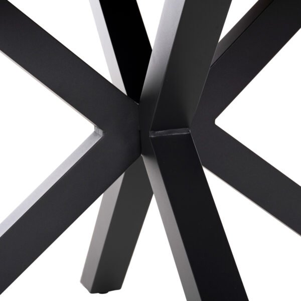 ΤΡΑΠΕΖΙ ΣΤΡΟΓΓΥΛΟ ΕΞ.ΧΩΡΟΥ MORIL HM6041.01 ΑΛΟΥΜΙΝΙΟ ΑΝΘΡΑΚΙ-POLYWOOD ΦΥΣΙΚΟ Φ120εκ. - Image 7