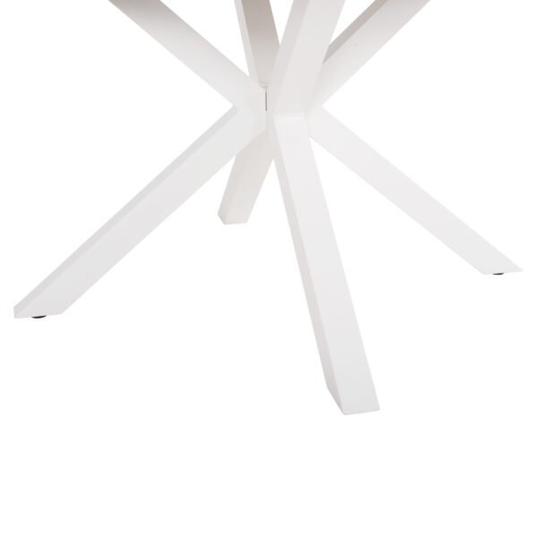 ΤΡΑΠΕΖΙ ΣΤΡΟΓΓΥΛΟ ΕΞ.ΧΩΡΟΥ MORIL HM6041.02 ΑΛΟΥΜΙΝΙΟ ΛΕΥΚΟ-POLYWOOD ΦΥΣΙΚΟ Φ120εκ. - Image 7