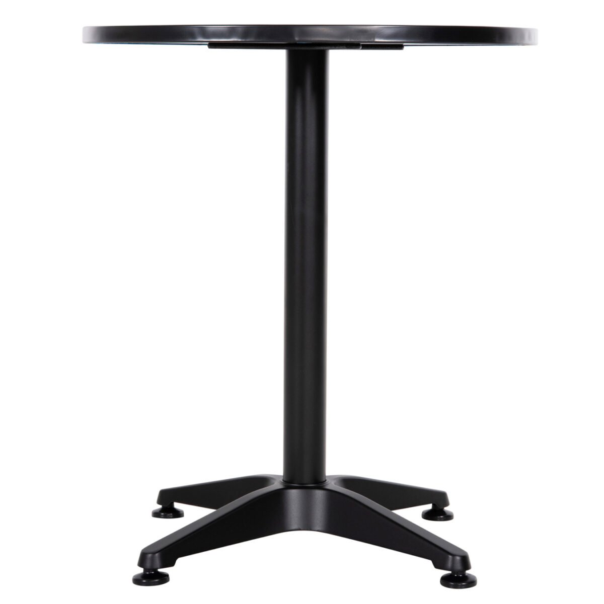 ΤΡΑΠΕΖΙ ΣΤΡΟΓΓΥΛΟ GOSS HM5974.01 ΑΛΟΥΜΙΝΙΟ ΜΑΥΡΟ Φ60x70Υεκ. - Image 3