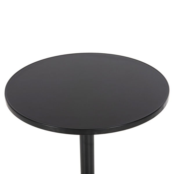 ΤΡΑΠΕΖΙ ΣΤΡΟΓΓΥΛΟ GOSS HM5974.01 ΑΛΟΥΜΙΝΙΟ ΜΑΥΡΟ Φ60x70Υεκ. - Image 4