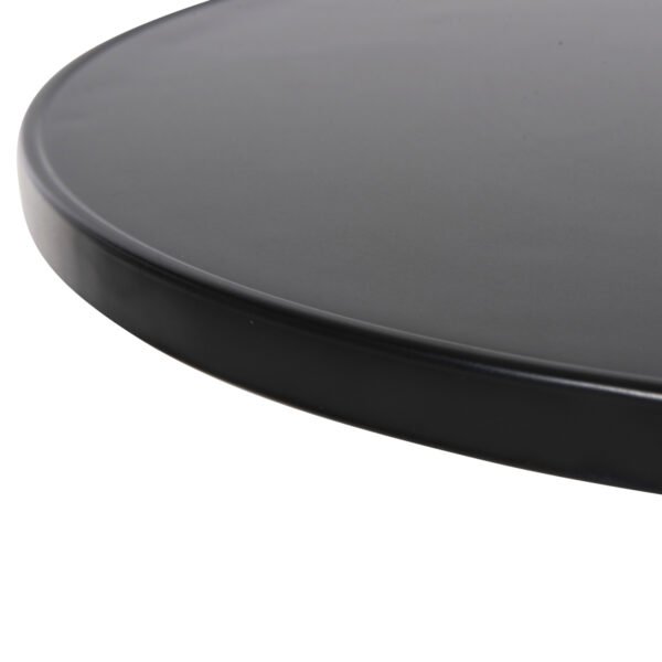 ΤΡΑΠΕΖΙ ΣΤΡΟΓΓΥΛΟ GOSS HM5974.01 ΑΛΟΥΜΙΝΙΟ ΜΑΥΡΟ Φ60x70Υεκ. - Image 6