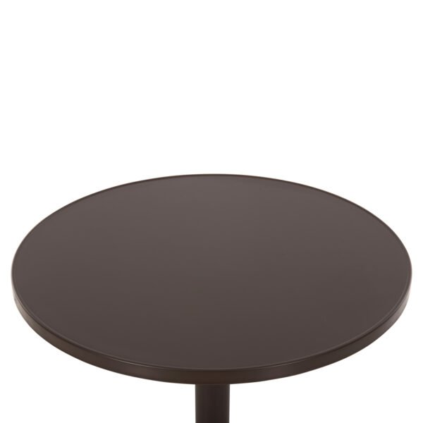 ΤΡΑΠΕΖΙ ΣΤΡΟΓΓΥΛΟ GOSS HM5974.02 ΑΛΟΥΜΙΝΙΟ ΚΑΦΕ Φ60x70Υεκ. - Image 4