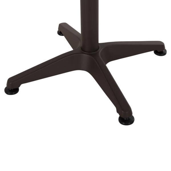 ΤΡΑΠΕΖΙ ΣΤΡΟΓΓΥΛΟ GOSS HM5974.02 ΑΛΟΥΜΙΝΙΟ ΚΑΦΕ Φ60x70Υεκ. - Image 6