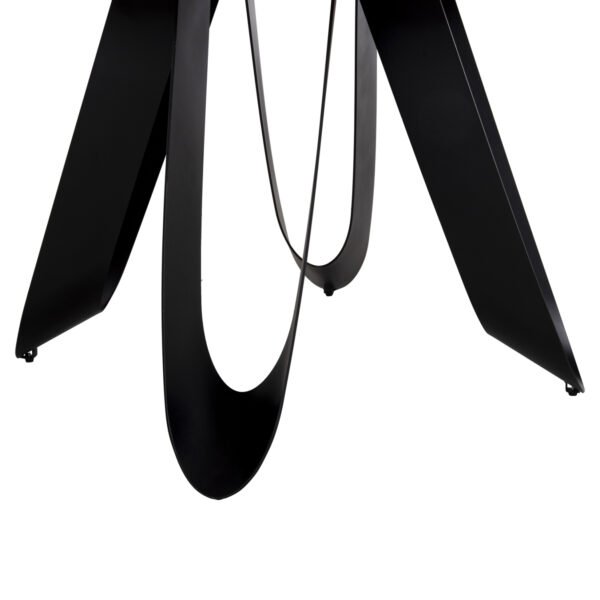 ΤΡΑΠΕΖΙ ΣΤΡΟΓΓΥΛΟ ZOD HM9852.03 ΠΡΑΣΙΝΟ ΜΑΡΜΑΡΟ ΚΕΡΑΜΙΚΟ TOP-ΜΑΥΡΑ ΜΕΤΑΛ.ΠΟΔΙΑ Φ135x74Υεκ - Image 5