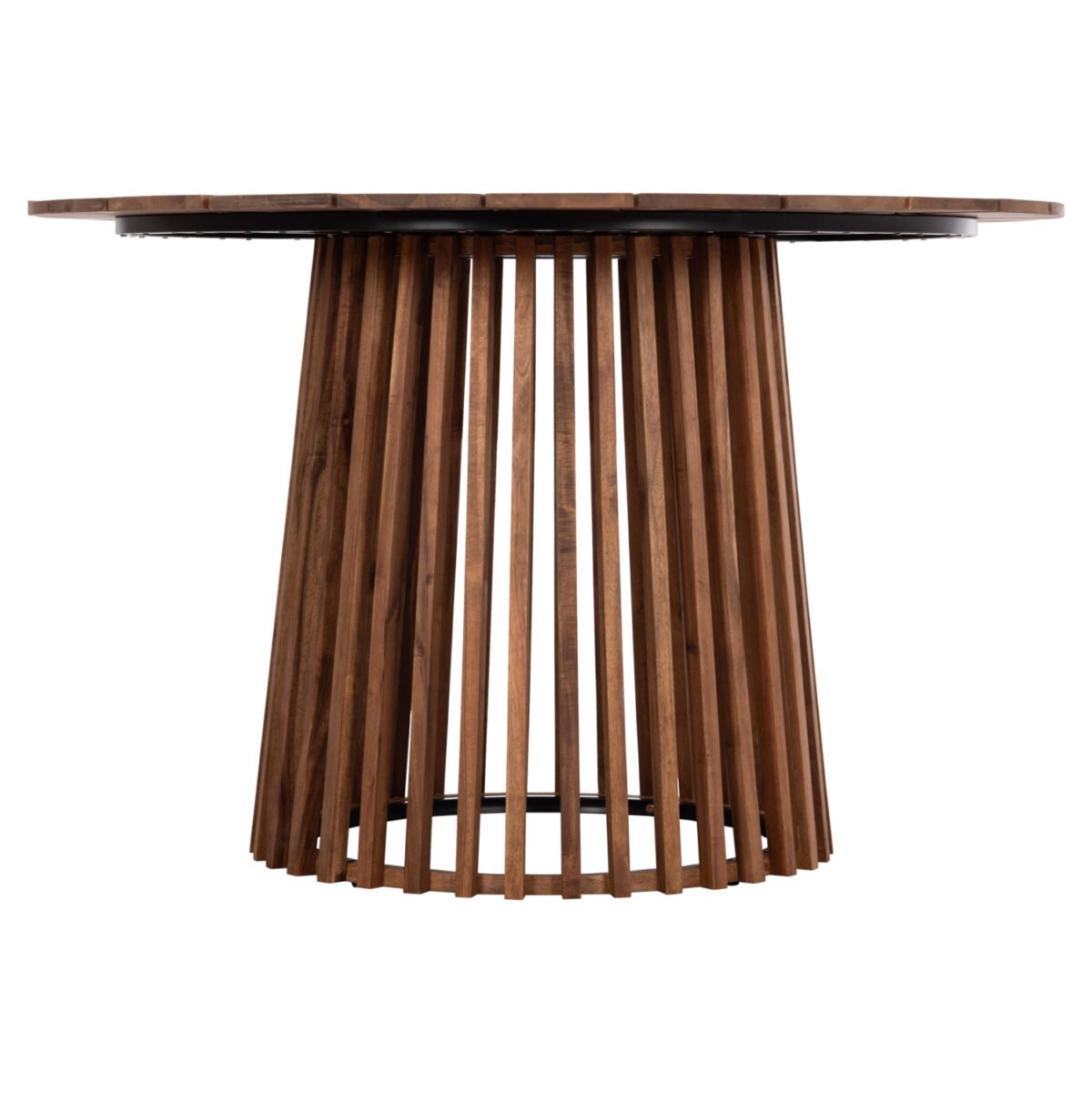 ΤΡΑΠΕΖΙ ΤΡΑΠΕΖΑΡΙΑΣ ΕΞ.ΧΩΡΟΥ CRISTOBAL HM6234 ΞΥΛΟ ΑΚΑΚΙΑΣ-ΜΕΤΑΛΛΟ Φ120x76Υεκ - Image 3