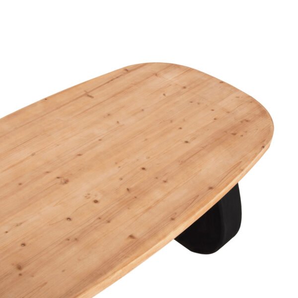 ΤΡΑΠΕΖΙ ΤΡΑΠΕΖΑΡΙΑΣ ΣΕΙΡΑ SANTORINI HM18065 TOP ΞΥΛΟ ΕΛΑΤΟΥ-ΠΟΔΙΑ ΠΟΛΥΡΗΤΙΝΗΣ 180x91x76Υεκ - Image 4