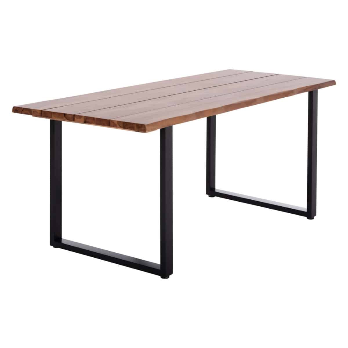 ΤΡΑΠΕΖΙ ΤΡΑΠΕΖΑΡΙΑΣ FRIGGO HM6297.01 ΞΥΛΟ ΑΚΑΚΙΑΣ 3,5εκ πάχος--ΠΟΔΙΑ ΜΕΤΑΛΛΙΚΑ 160x80x77Υεκ. - Image 4