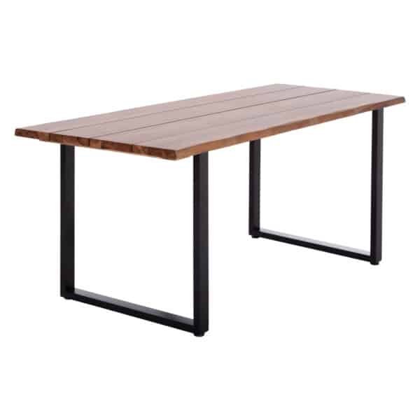 ΤΡΑΠΕΖΙ ΤΡΑΠΕΖΑΡΙΑΣ FRIGGO HM6297.01 ΞΥΛΟ ΑΚΑΚΙΑΣ 3,5εκ πάχος--ΠΟΔΙΑ ΜΕΤΑΛΛΙΚΑ 160x80x77Υεκ. - Image 4