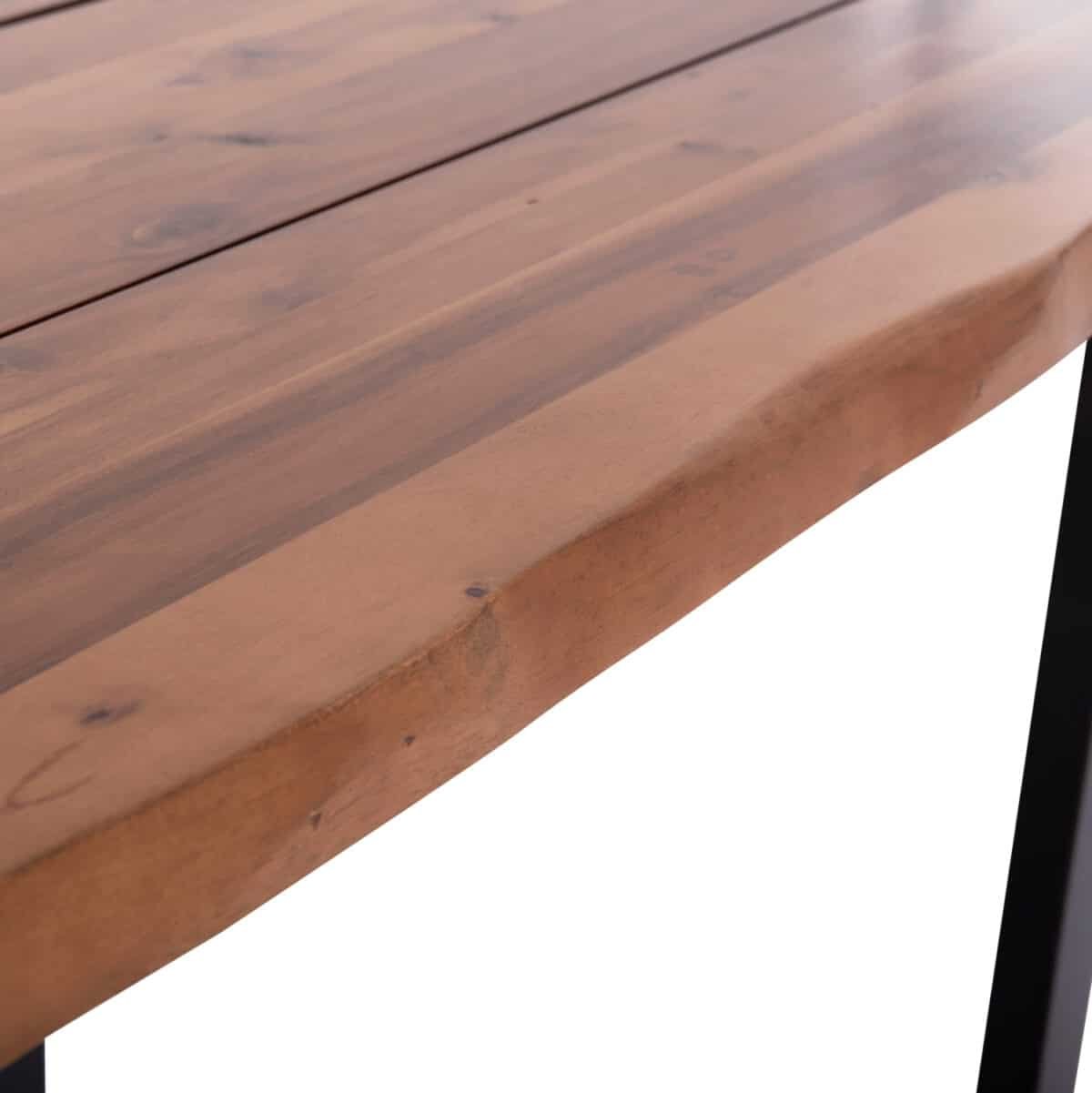 ΤΡΑΠΕΖΙ ΤΡΑΠΕΖΑΡΙΑΣ FRIGGO HM6297.01 ΞΥΛΟ ΑΚΑΚΙΑΣ 3,5εκ πάχος--ΠΟΔΙΑ ΜΕΤΑΛΛΙΚΑ 160x80x77Υεκ. - Image 9