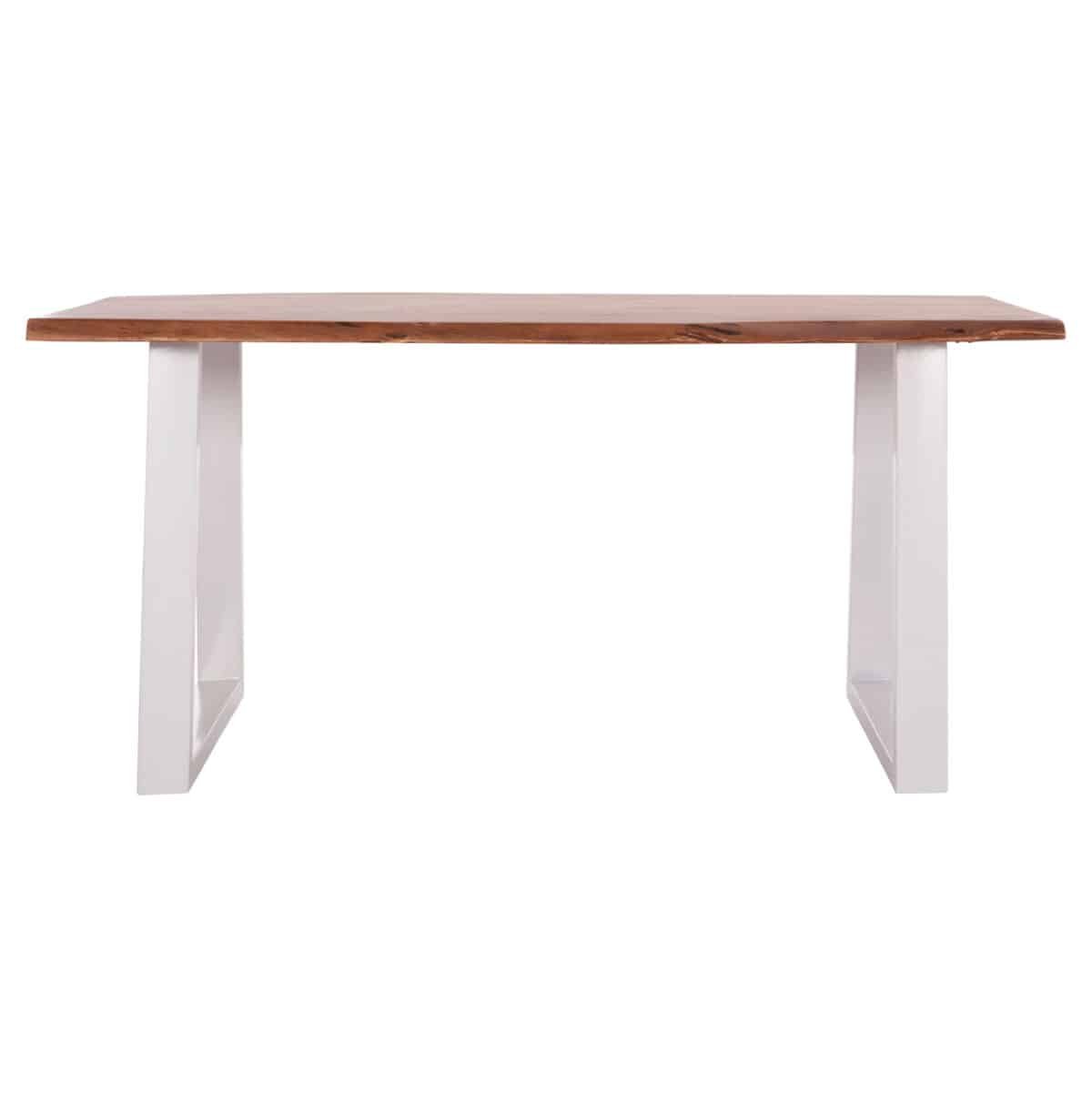 ΤΡΑΠΕΖΙ ΤΡΑΠΕΖΑΡΙΑΣ MONTANA HM8336.12 ΞΥΛΟ ΑΚΑΚΙΑΣ 4εκ.ΠΑΧΟΣ-ΛΕΥΚΑ ΠΟΔΙΑ 160X90X77Υεκ. - Image 3