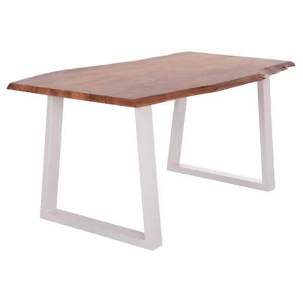 ΤΡΑΠΕΖΙ ΤΡΑΠΕΖΑΡΙΑΣ MONTANA HM8336.12 ΞΥΛΟ ΑΚΑΚΙΑΣ 4εκ.ΠΑΧΟΣ-ΛΕΥΚΑ ΠΟΔΙΑ 160X90X77Υεκ. - Image 4