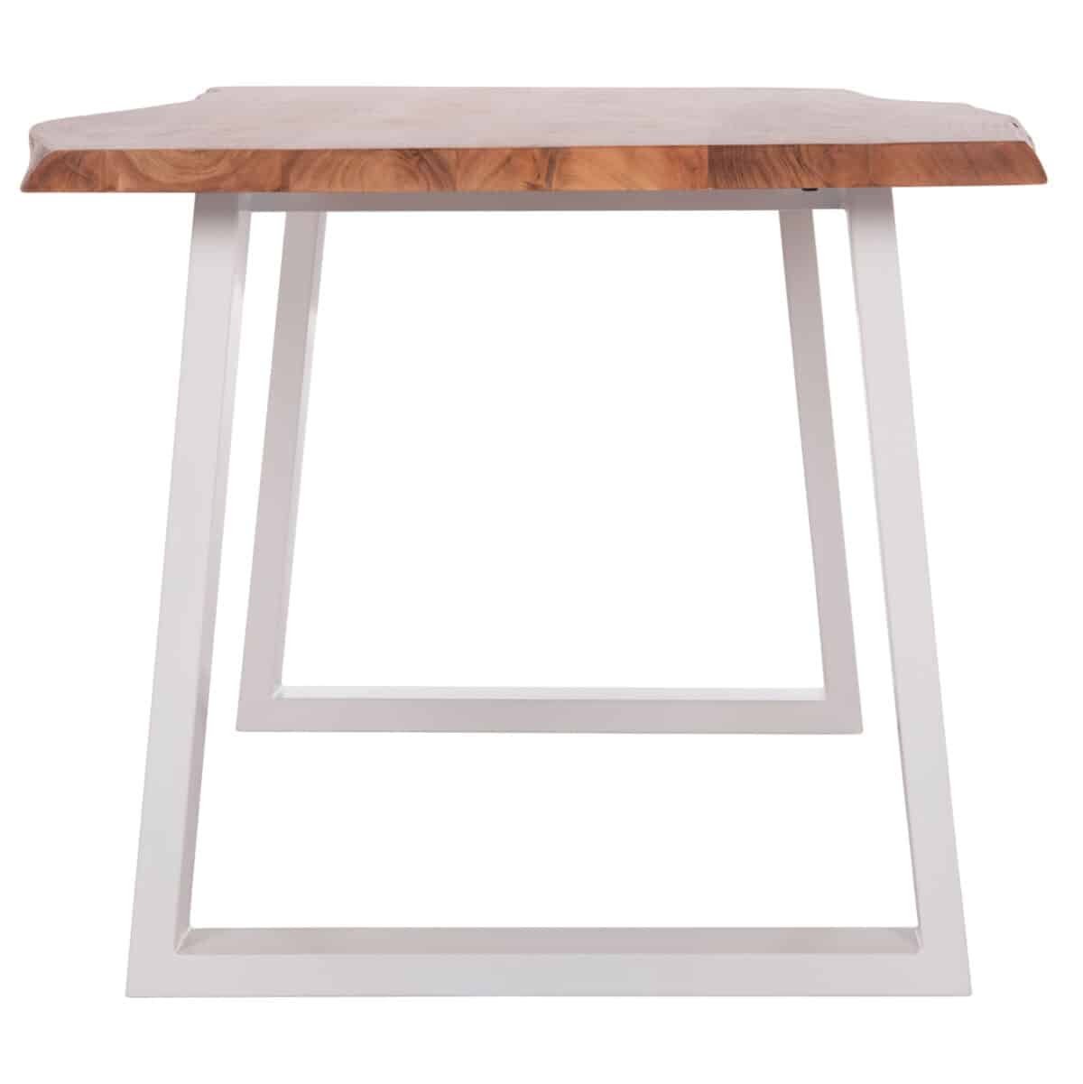 ΤΡΑΠΕΖΙ ΤΡΑΠΕΖΑΡΙΑΣ MONTANA HM8336.12 ΞΥΛΟ ΑΚΑΚΙΑΣ 4εκ.ΠΑΧΟΣ-ΛΕΥΚΑ ΠΟΔΙΑ 160X90X77Υεκ. - Image 5