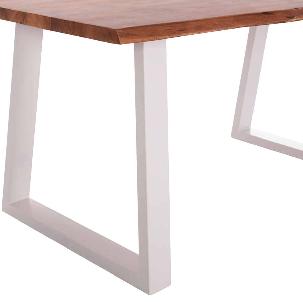 ΤΡΑΠΕΖΙ ΤΡΑΠΕΖΑΡΙΑΣ MONTANA HM8336.12 ΞΥΛΟ ΑΚΑΚΙΑΣ 4εκ.ΠΑΧΟΣ-ΛΕΥΚΑ ΠΟΔΙΑ 160X90X77Υεκ. - Image 8