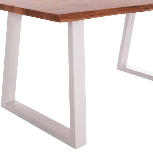 ΤΡΑΠΕΖΙ ΤΡΑΠΕΖΑΡΙΑΣ MONTANA HM8336.12 ΞΥΛΟ ΑΚΑΚΙΑΣ 4εκ.ΠΑΧΟΣ-ΛΕΥΚΑ ΠΟΔΙΑ 160X90X77Υεκ. - Image 8