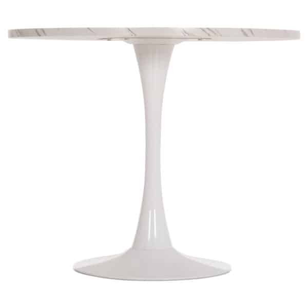 ΤΡΑΠΕΖΙ ΤΡΑΠΕΖΑΡΙΑΣ ROLLO HM9421.11 ΣΤΡΟΓΓΥΛΟ WHITE MARBLE Φ90x74Υεκ. - Image 3