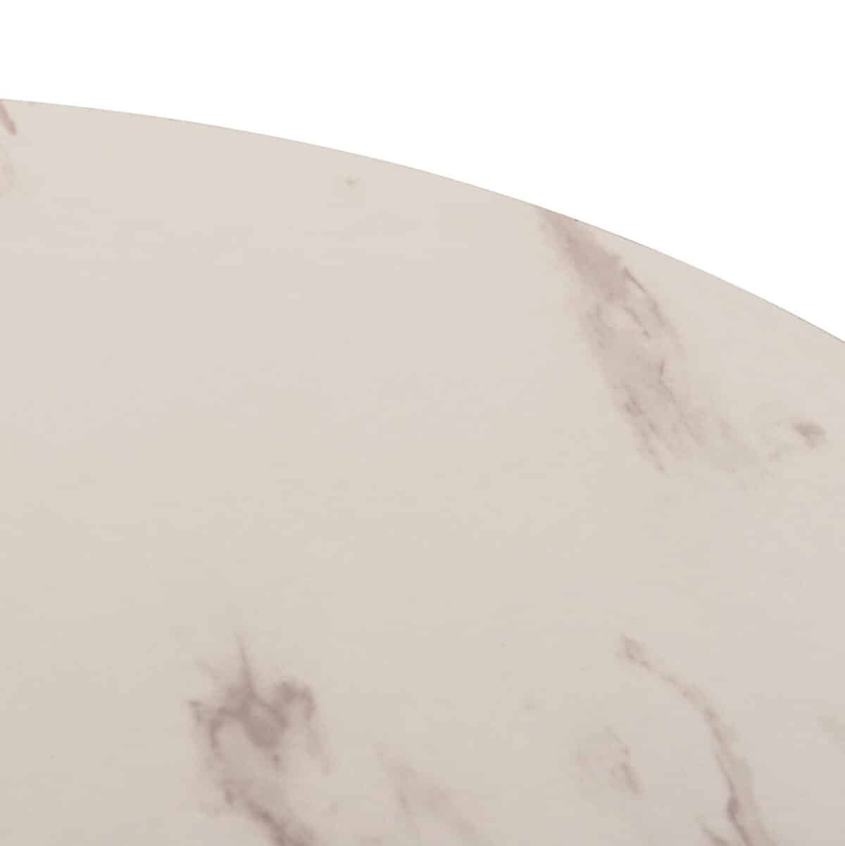 ΤΡΑΠΕΖΙ ΤΡΑΠΕΖΑΡΙΑΣ ROLLO HM9421.11 ΣΤΡΟΓΓΥΛΟ WHITE MARBLE Φ90x74Υεκ. - Image 9