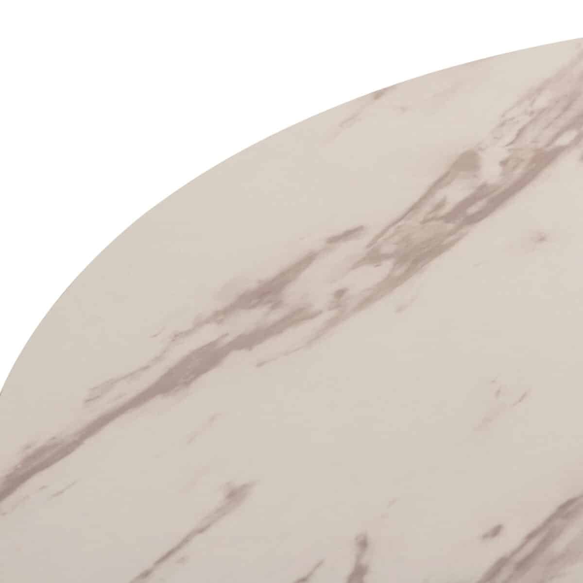 ΤΡΑΠΕΖΙ ΤΡΑΠΕΖΑΡΙΑΣ ROLLO HM9421.11 ΣΤΡΟΓΓΥΛΟ WHITE MARBLE Φ90x74Υεκ. - Image 10