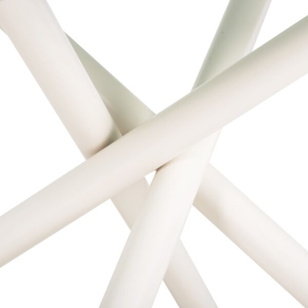 ΤΡΑΠΕΖΙ ΤΡΑΠΕΖΑΡΙΑΣ PRENTIS HM9770.01 12mmΚΕΡΑΜΙΚΟ ΛΕΥΚΟ ΜΑΡΜΑΡΟ-ΛΕΥΚΟ ΜΕΤΑΛΛΟ - Image 5