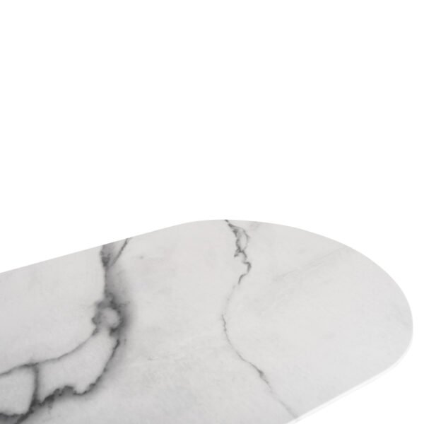 ΤΡΑΠΕΖΙ ΤΡΑΠΕΖΑΡΙΑΣ PRENTIS HM9770.01 12mmΚΕΡΑΜΙΚΟ ΛΕΥΚΟ ΜΑΡΜΑΡΟ-ΛΕΥΚΟ ΜΕΤΑΛΛΟ - Image 7