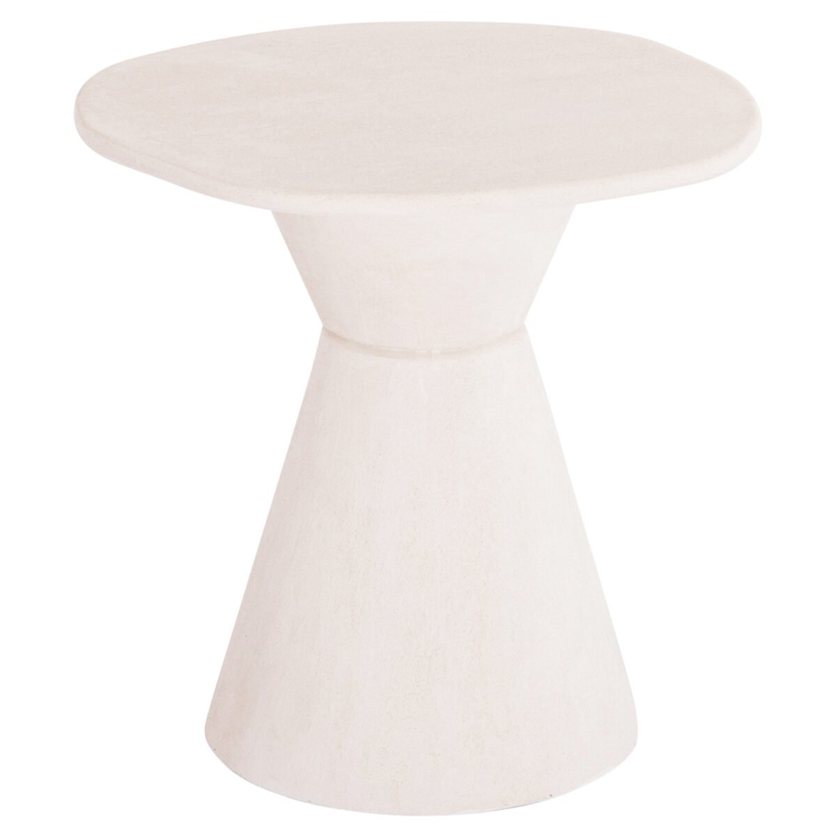 ΤΡΑΠΕΖΙ ΤΡΑΠΕΖΑΡΙΑΣ ΣΤΡΟΓΓΥΛΟ ΣΕΙΡΑ SANTORINI HM18055 MDF ΥΠΟΛΕΥΚΟ ΧΡΩΜΑ Φ77x76Υεκ. - Image 3