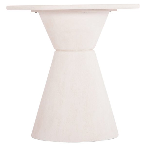 ΤΡΑΠΕΖΙ ΤΡΑΠΕΖΑΡΙΑΣ ΣΤΡΟΓΓΥΛΟ ΣΕΙΡΑ SANTORINI HM18055 MDF ΥΠΟΛΕΥΚΟ ΧΡΩΜΑ Φ77x76Υεκ. - Image 4