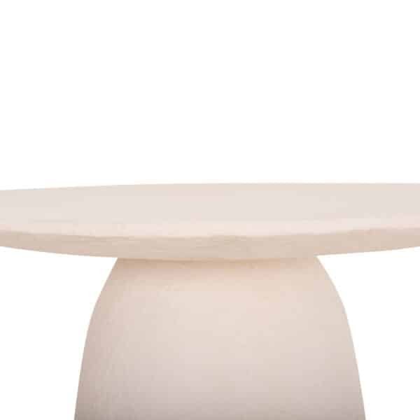 ΤΡΑΠΕΖΙ ΤΡΑΠΕΖΑΡΙΑΣ ΣΤΡΟΓΓΥΛΟ SEPPO HM18154.02 FIBER CEMENT ΛΕΥΚΟ--Φ119,5x75,5Υεκ. - Image 4