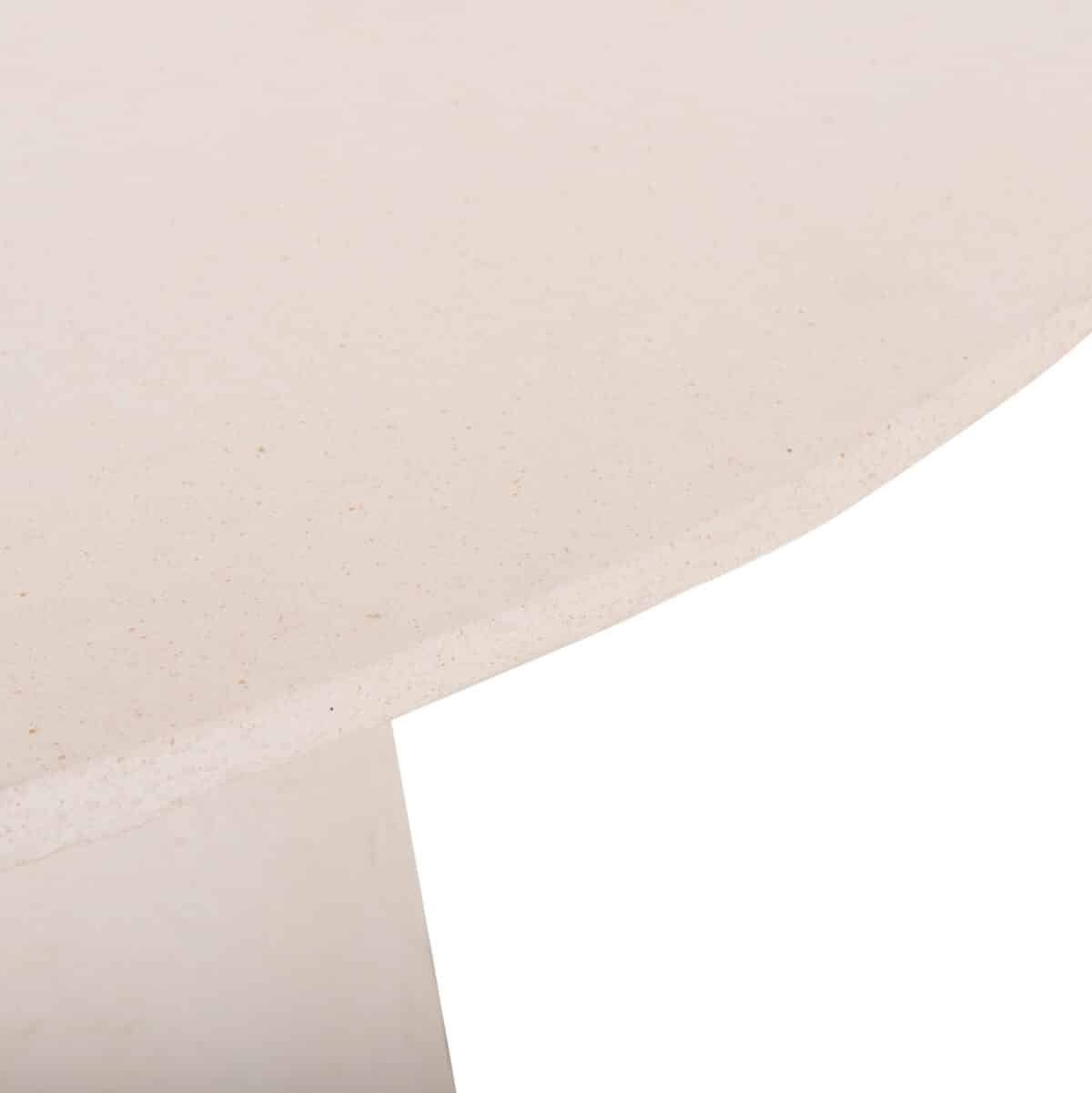 ΤΡΑΠΕΖΙ ΤΡΑΠΕΖΑΡΙΑΣ ΣΤΡΟΓΓΥΛΟ SEPPO HM18154.02 FIBER CEMENT ΛΕΥΚΟ--Φ119,5x75,5Υεκ. - Image 9