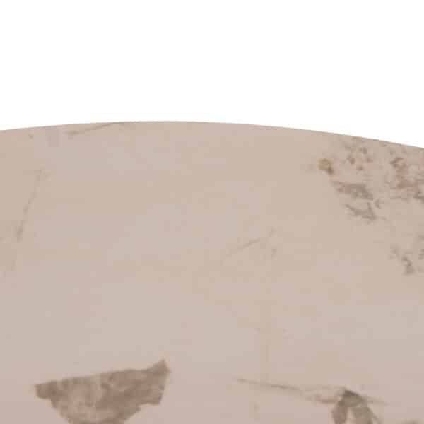 ΤΡΑΠΕΖΙ ΤΡΑΠΕΖΑΡΙΑΣ ΣΤΡΟΓΓΥΛΟ SEDAR HM18326 ΚΕΡΑΜΙΚΟ TOP--ΚΡΕΜ ΜΕΤΑΛ.ΠΟΔΙΑ Φ120x78Υ - Image 7