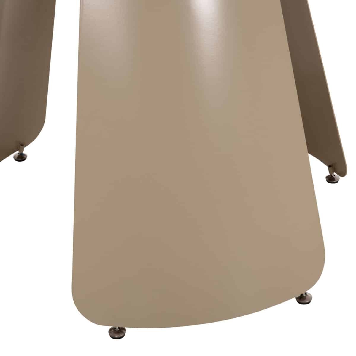 ΤΡΑΠΕΖΙ ΤΡΑΠΕΖΑΡΙΑΣ ΣΤΡΟΓΓΥΛΟ SEDAR HM18326 ΚΕΡΑΜΙΚΟ TOP--ΚΡΕΜ ΜΕΤΑΛ.ΠΟΔΙΑ Φ120x78Υ - Image 8