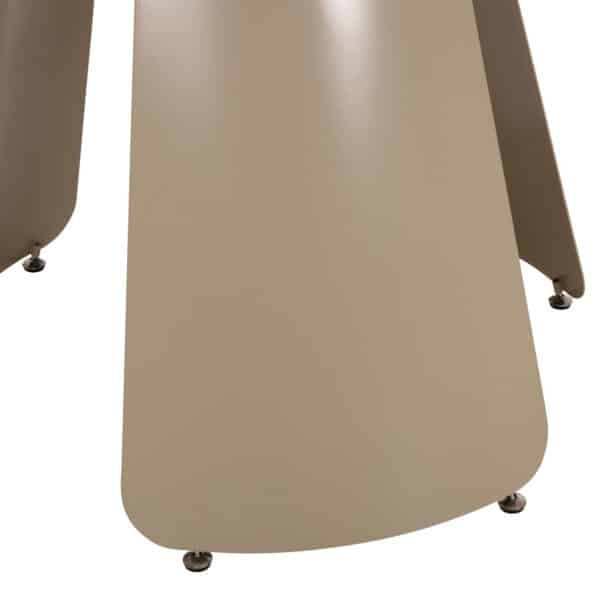 ΤΡΑΠΕΖΙ ΤΡΑΠΕΖΑΡΙΑΣ ΣΤΡΟΓΓΥΛΟ SEDAR HM18326 ΚΕΡΑΜΙΚΟ TOP--ΚΡΕΜ ΜΕΤΑΛ.ΠΟΔΙΑ Φ120x78Υ - Image 8