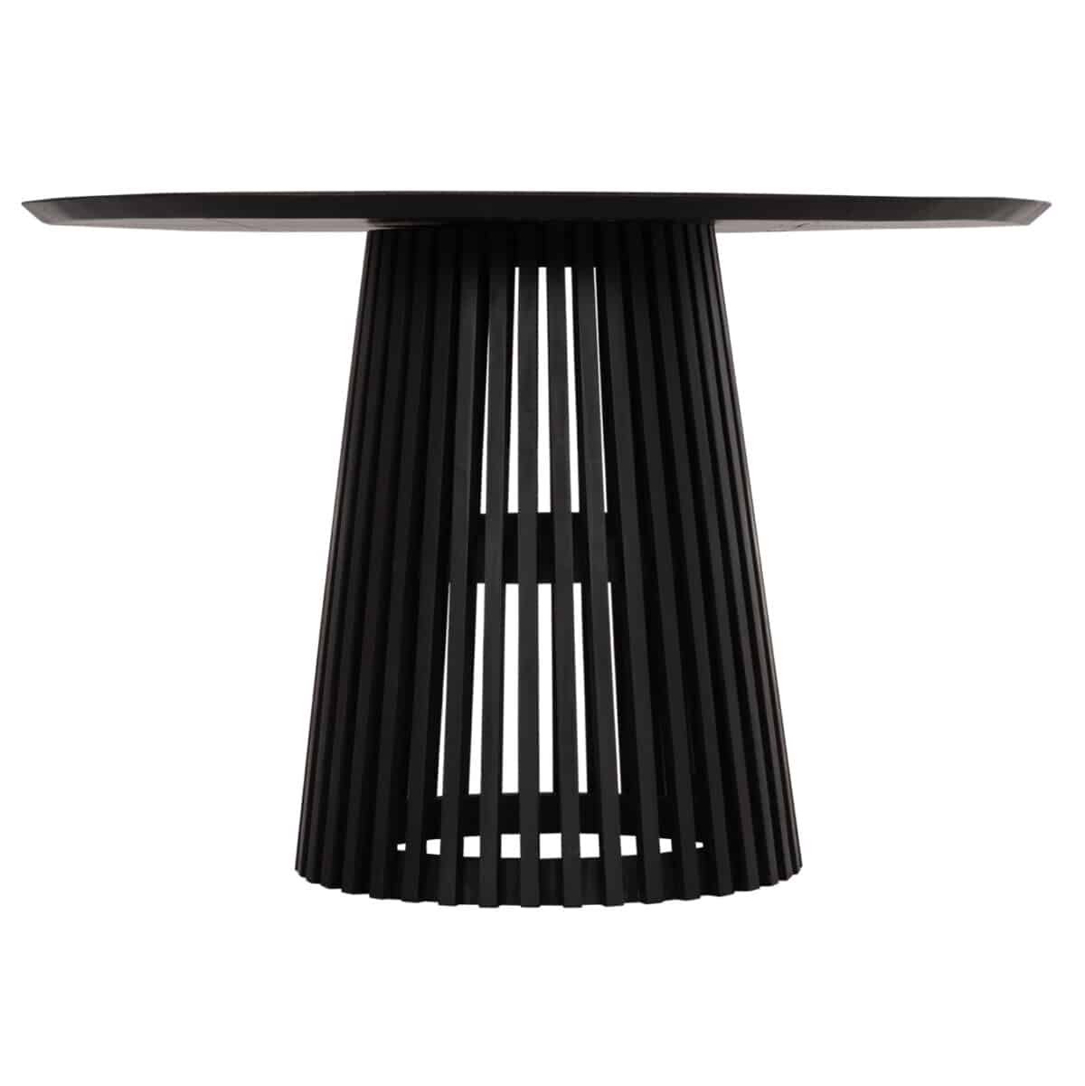 ΤΡΑΠΕΖΙ ΤΡΑΠΕΖΑΡΙΑΣ ΣΤΡΟΓΓΥΛΟ FRANTZ HM9388.02 ΜΑΣΙΦ ΞΥΛΟ MINDI BLACK Φ118x79Υεκ. - Image 3