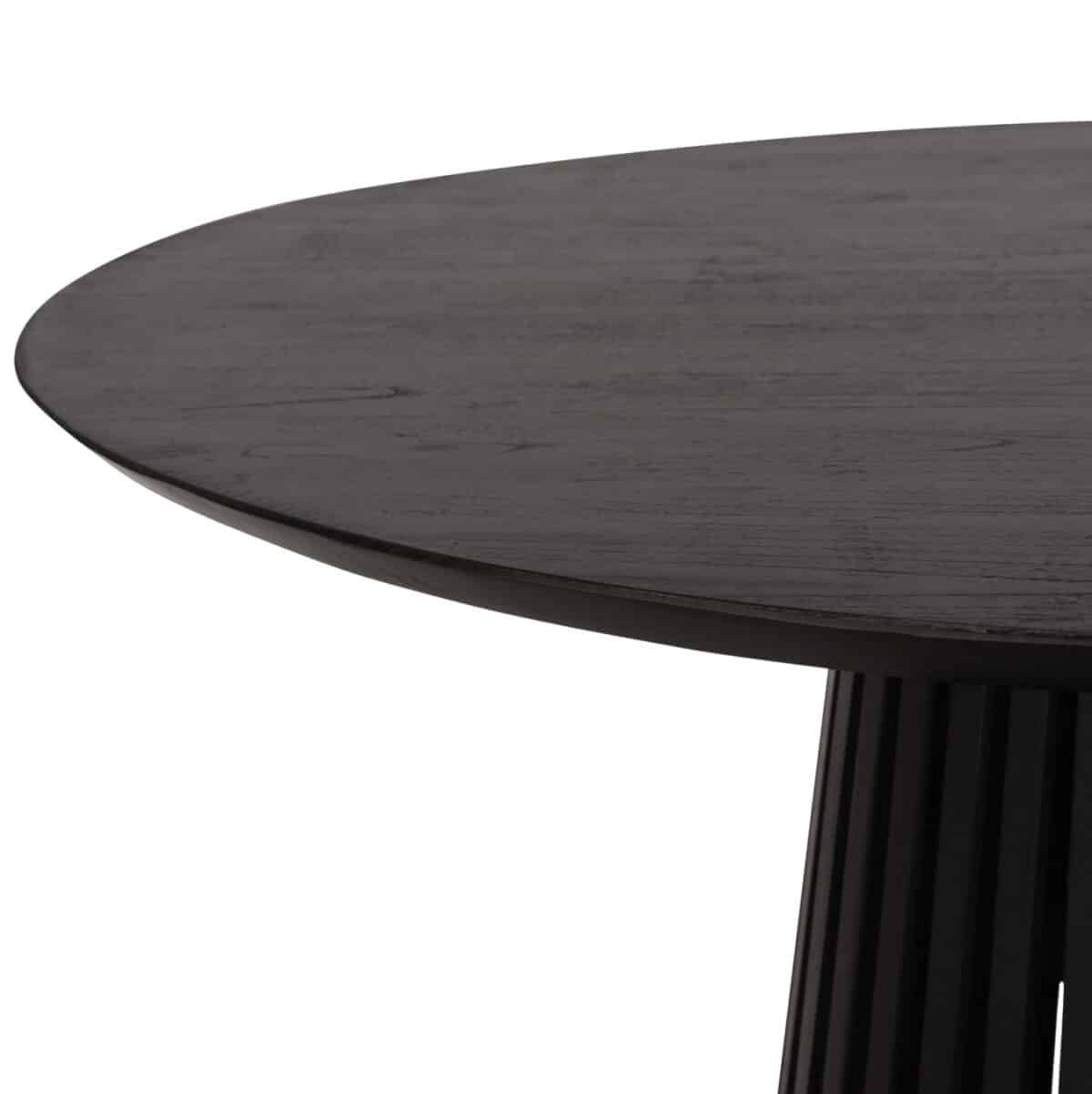 ΤΡΑΠΕΖΙ ΤΡΑΠΕΖΑΡΙΑΣ ΣΤΡΟΓΓΥΛΟ FRANTZ HM9388.02 ΜΑΣΙΦ ΞΥΛΟ MINDI BLACK Φ118x79Υεκ. - Image 4