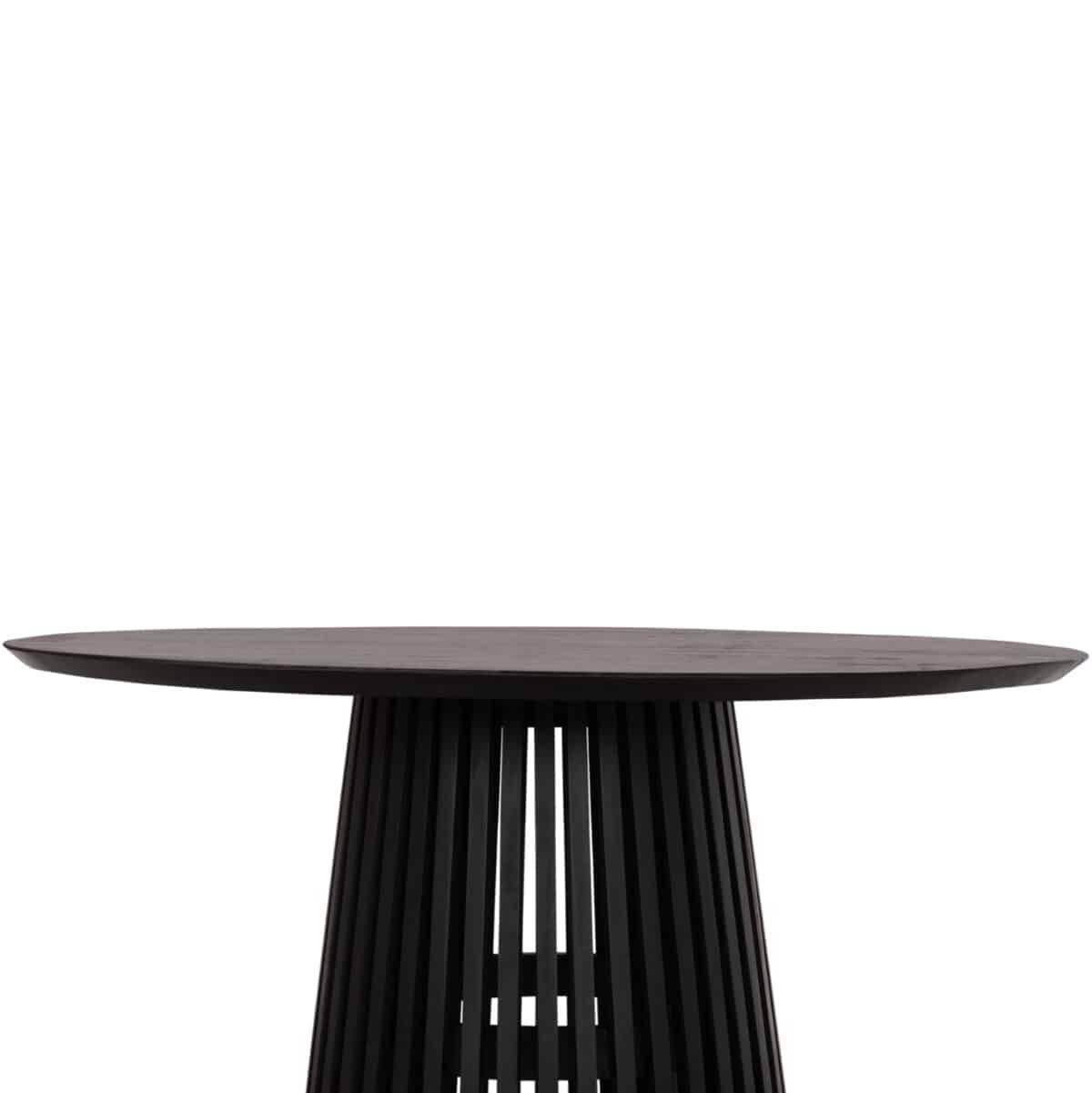 ΤΡΑΠΕΖΙ ΤΡΑΠΕΖΑΡΙΑΣ ΣΤΡΟΓΓΥΛΟ FRANTZ HM9388.02 ΜΑΣΙΦ ΞΥΛΟ MINDI BLACK Φ118x79Υεκ. - Image 5