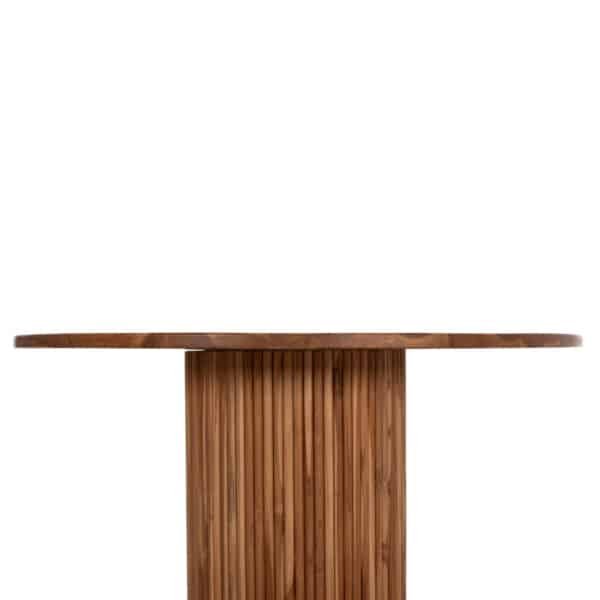 ΤΡΑΠΕΖΙ ΤΡΑΠΕΖΑΡΙΑΣ ΣΤΡΟΓΓΥΛΟ RODER HM9896 ΞΥΛΟ ΤΕΑΚ- 3εκ. πάχος επιφ.- Φ130x79,5Υεκ - Image 3