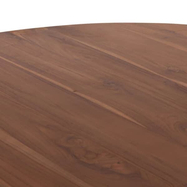 ΤΡΑΠΕΖΙ ΤΡΑΠΕΖΑΡΙΑΣ ΣΤΡΟΓΓΥΛΟ RODER HM9896 ΞΥΛΟ ΤΕΑΚ- 3εκ. πάχος επιφ.- Φ130x79,5Υεκ - Image 6