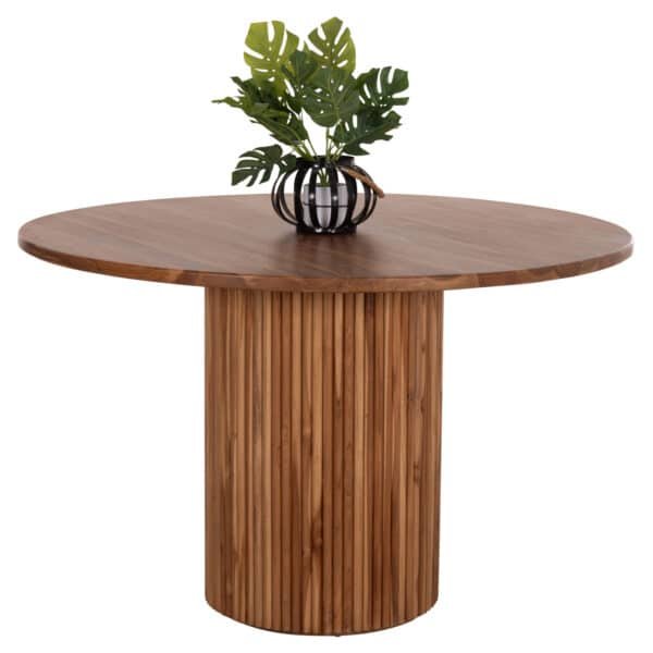 ΤΡΑΠΕΖΙ ΤΡΑΠΕΖΑΡΙΑΣ ΣΤΡΟΓΓΥΛΟ RODER HM9896 ΞΥΛΟ ΤΕΑΚ- 3εκ. πάχος επιφ.- Φ130x79