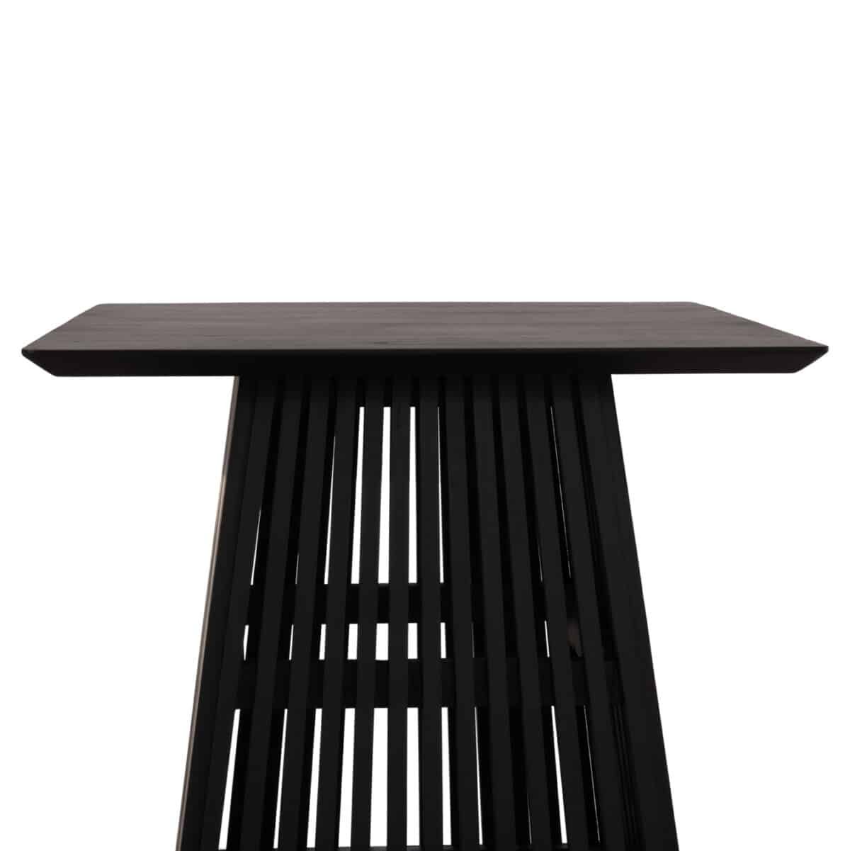 ΤΡΑΠΕΖΙ ΤΡΑΠΕΖΑΡΙΑΣ ΤΕΤΡΑΓΩΝΟ FRANTZ HM9458.02 MINDI ΞΥΛΟ ΜΑΥΡΟ 80x80x78Yεκ. - Image 4