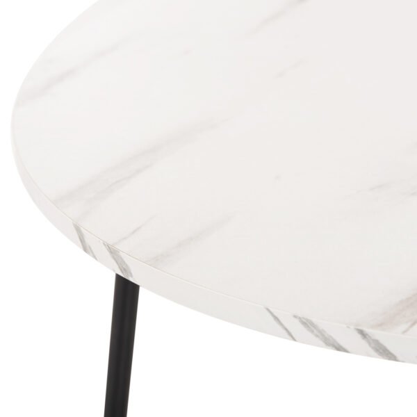 ΤΡΑΠΕΖΙΑ ΣΑΛΟΝΙΟΥ 2ΤΜΧ CUPPER HM9878.12 ΜΕΛΑΜΙΝΗ ΛΕΥΚΟ ΜΑΡΜΑΡΟ-ΜΑΥΡΟ ΜΕΤΑΛΛΟ - Image 6