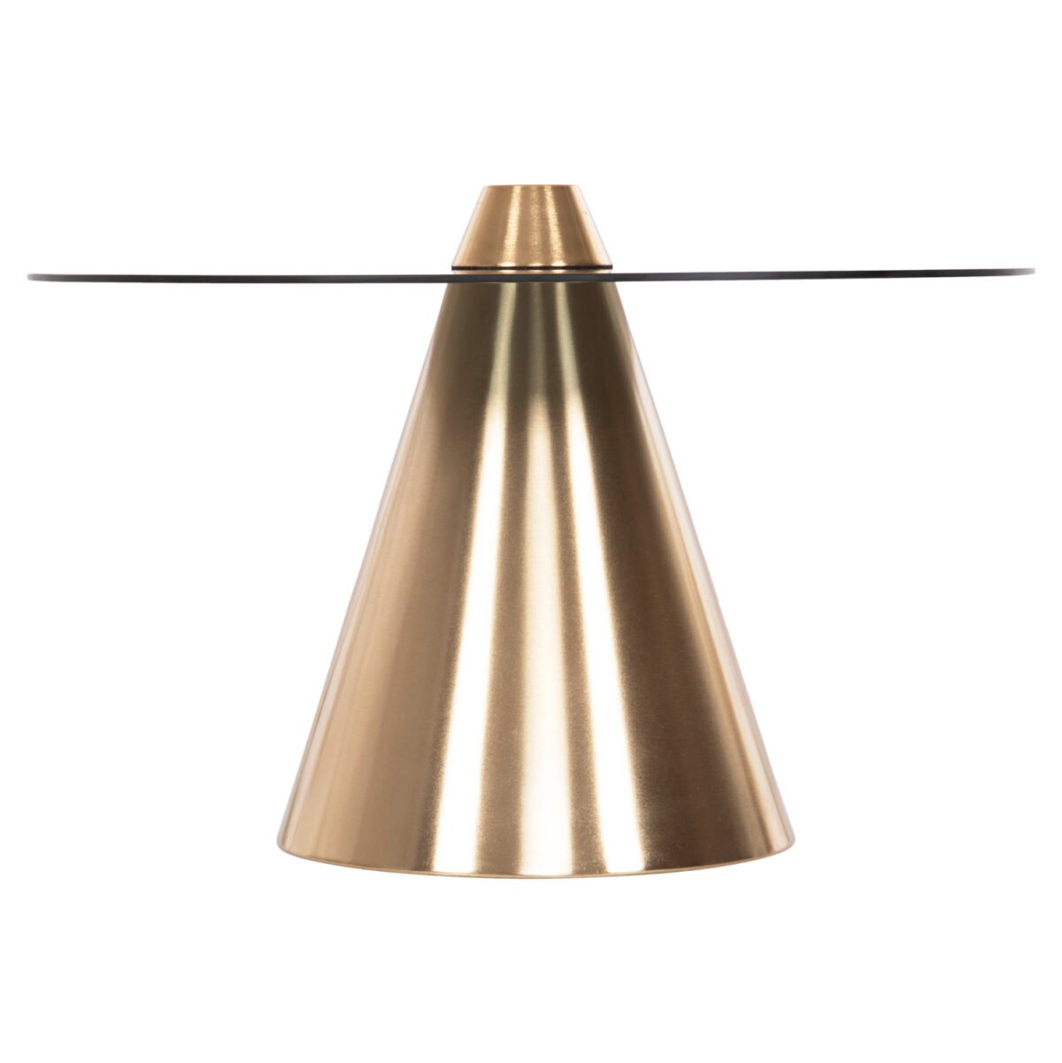 ΤΡΑΠΕΖΙA ΣΑΛΟΝΙΟΥ 2ΤΜΧ REBEN HM9919 ΜΕΤΑΛΛΟ ΧΡΥΣΟ-ΦΙΜΕ ΜΑΥΡΟ ΓΥΑΛΙ Φ80 & Φ60 εκ. - Image 4