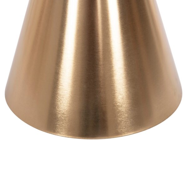 ΤΡΑΠΕΖΙA ΣΑΛΟΝΙΟΥ 2ΤΜΧ REBEN HM9919 ΜΕΤΑΛΛΟ ΧΡΥΣΟ-ΦΙΜΕ ΜΑΥΡΟ ΓΥΑΛΙ Φ80 & Φ60 εκ. - Image 8