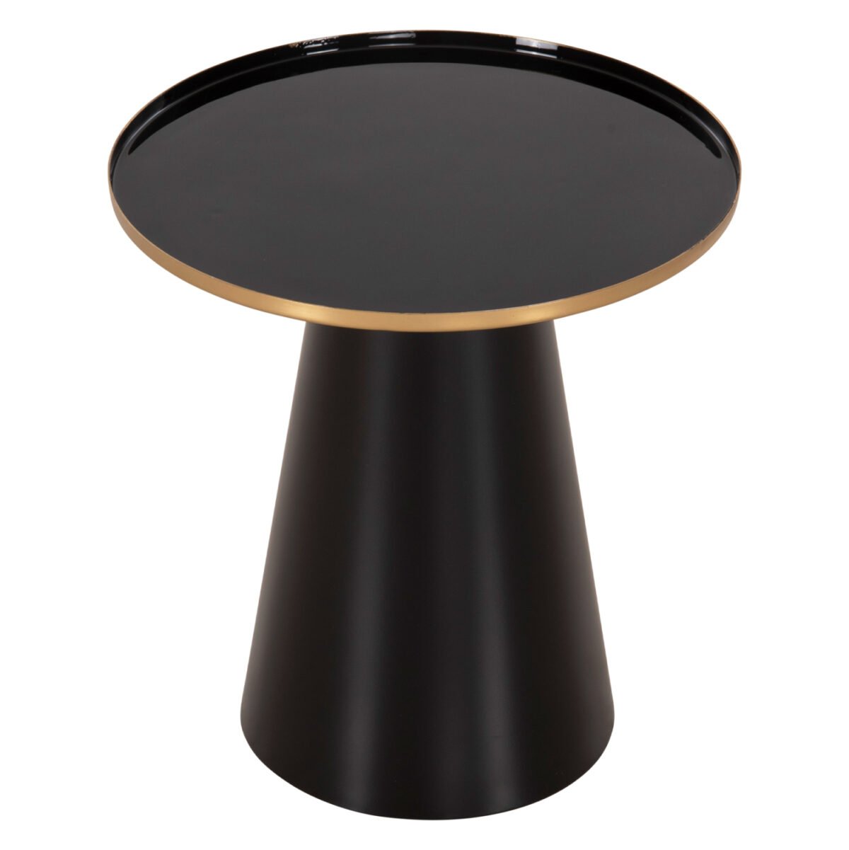 ΤΡΑΠΕΖΙA ΣΑΛΟΝΙΟΥ 2ΤΜΧ BENG HM9920 ΜΕΤΑΛΛΟ ΕΜΑΓΙΕ TOP-ΒΑΣΗ ΜΑΤ-ΜΑΥΡΟ Φ50 & Φ40 εκ. - Image 9