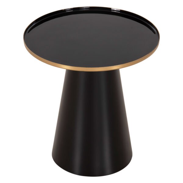 ΤΡΑΠΕΖΙA ΣΑΛΟΝΙΟΥ 2ΤΜΧ BENG HM9920 ΜΕΤΑΛΛΟ ΕΜΑΓΙΕ TOP-ΒΑΣΗ ΜΑΤ-ΜΑΥΡΟ Φ50 & Φ40 εκ. - Image 9