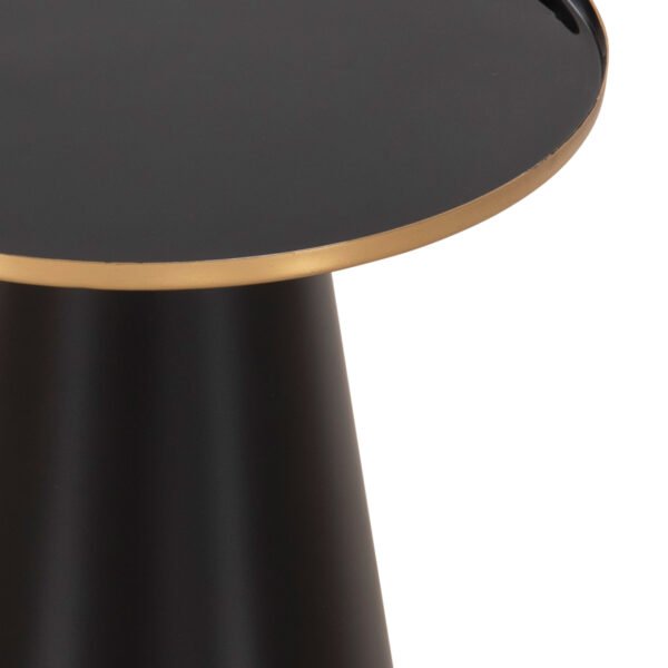 ΤΡΑΠΕΖΙA ΣΑΛΟΝΙΟΥ 2ΤΜΧ BENG HM9920 ΜΕΤΑΛΛΟ ΕΜΑΓΙΕ TOP-ΒΑΣΗ ΜΑΤ-ΜΑΥΡΟ Φ50 & Φ40 εκ. - Image 10