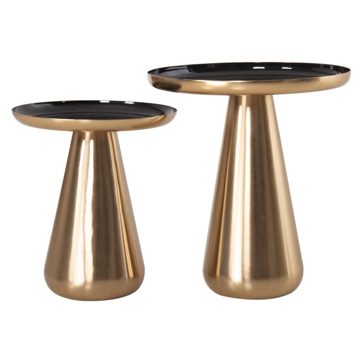 ΤΡΑΠΕΖΙA ΣΑΛΟΝΙΟΥ 2ΤΜΧ OLUF HM9921 ΜΕΤΑΛΛΟ ΕΜΑΓΙΕ-GLOSSY ΧΡΥΣΟ & ΜΑΥΡΟ Φ50 & Φ41 - Image 7