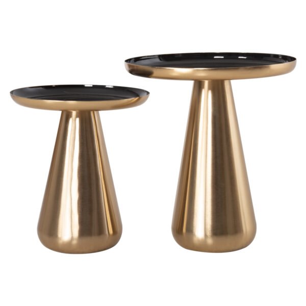 ΤΡΑΠΕΖΙA ΣΑΛΟΝΙΟΥ 2ΤΜΧ OLUF HM9921 ΜΕΤΑΛΛΟ ΕΜΑΓΙΕ-GLOSSY ΧΡΥΣΟ & ΜΑΥΡΟ Φ50 & Φ41 - Image 7