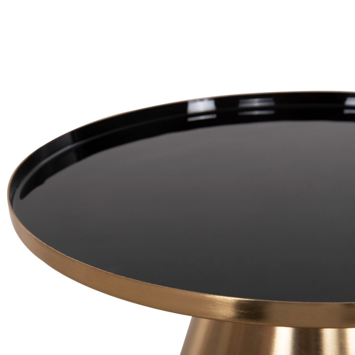 ΤΡΑΠΕΖΙA ΣΑΛΟΝΙΟΥ 2ΤΜΧ LORME HM9923 ΜΕΤΑΛΛΟ ΣΕ ΜΑΥΡΟ&ΧΡΥΣΟ Φ50 & Φ40 εκ. - Image 5