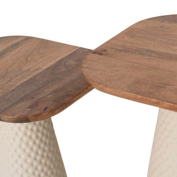 ΤΡΑΠΕΖΙA ΣΑΛΟΝΙΟΥ 2ΤΜΧ GOLFER HM9924 ΜΕΤΑΛ.ΒΑΣΗ ΕΚΡΟΥ-ΤΕΤΡΑΓΩΝΟ TOP MANGO - Image 5